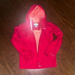 Kids Columbia red/pink raincoat
